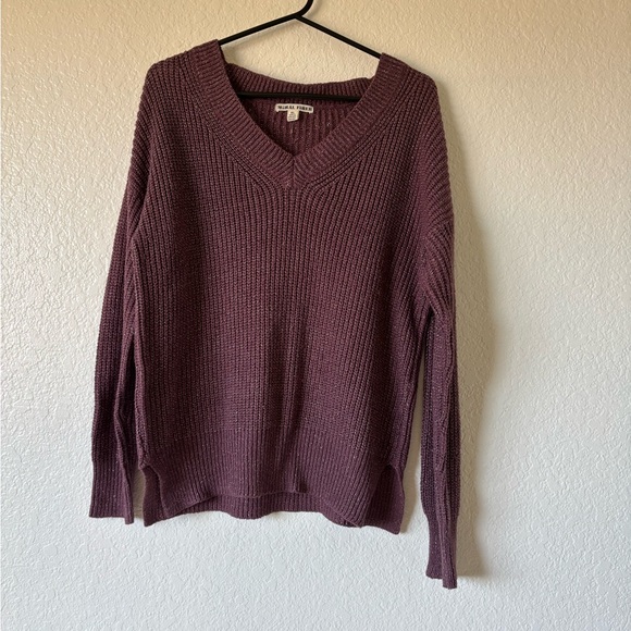 Moral Fiber Plum Knit Sweater Size  XL - Picture 1 of 13